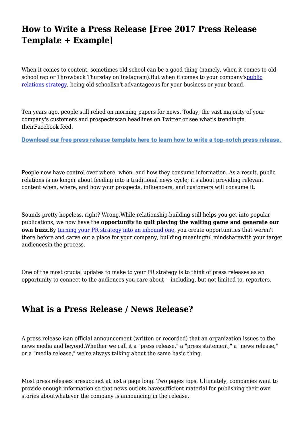 How to Write an Effective Press Release